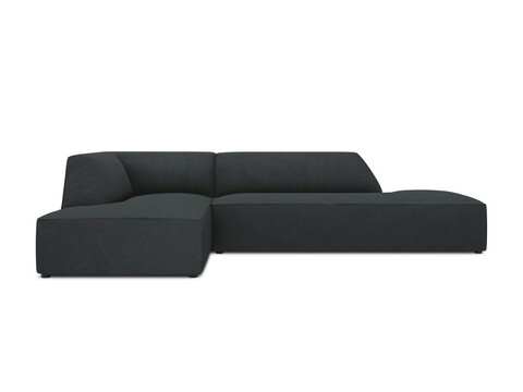 Coltar stanga 4 locuri, Ruby, Micadoni Home, BL, fara cotiera, 273x180x69 cm, velur, negru