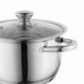 Se vase pentru gatit 6 piese BergHOFF, Essentials Gourmet, inox/sticla