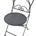 Set mobilier de gradina 3 piese Walen, Pakoworld, masa cu 2 scaune, 60x60x70 cm, metal, negru