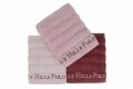 Set 3 prosoape de maini Beverly Hills Polo Club, 50x90 cm, 100% bumbac, Light Pink/Dusty Rose/Pink