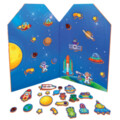 Jucarie Spatiul Cosmic, set magnetic Puedo, 32.5x22.5x5.5 cm, spuma EVA, multicolor