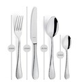 Set tacamuri, 24 piese, Sierra, inox, argintiu