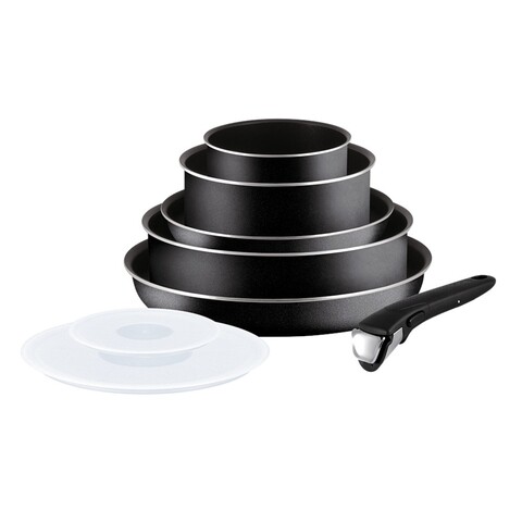 Set oale si tigai Tefal, Ingenio Essential, 8 piese, aluminiu