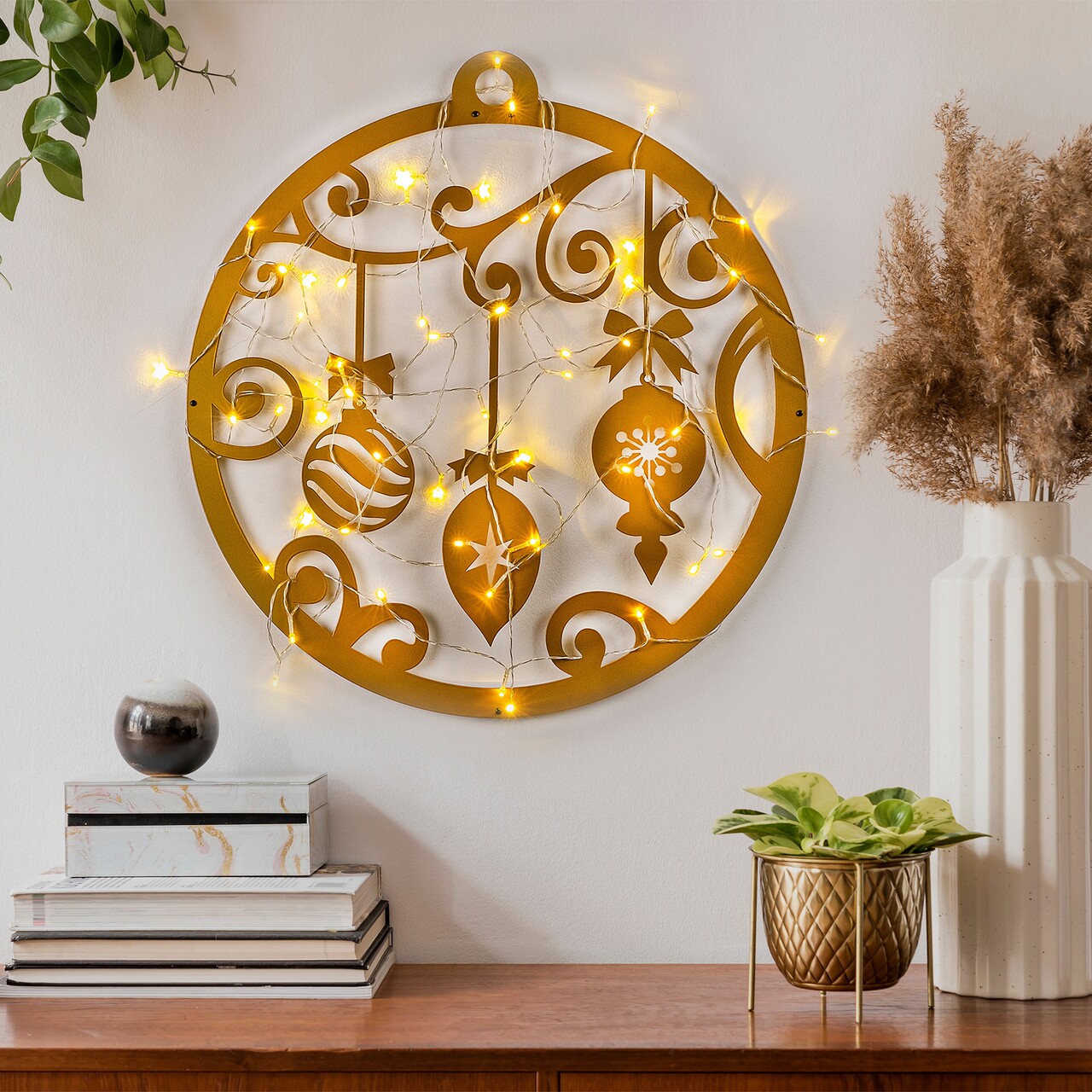 Decoratiune de luminoasa XMASGOLD-028, Tanelorn, 60x64 cm, metal, auriu - 1 | YEO