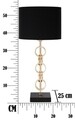 Lampa de masa Glam Rings, Mauro Ferretti, 1 x E27, 40W, Ø25x54.5 cm, fier/textil