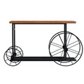 Consola Bike, Pakoworld, 148x28x85 cm, PAL melaminat, negru/maro