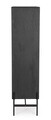 Bufet Allycia, Bizzotto, 110 x 40 x 159 cm, lemn de frasin/MDF, negru/natural