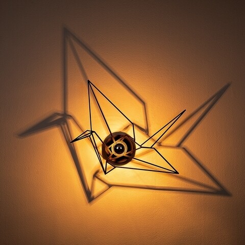 Lampa de perete, Shadow, 602 - A, E27, 100 W, metal/MDF, negru
