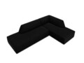 Coltar dreapta 4 locuri, Ruby, Micadoni Home, BL, fara cotiera, 273x180x69 cm, catifea, negru