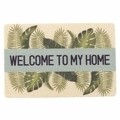 Covoras de intrare Welcome to my home, InArt, 40x60 cm, bej/verde