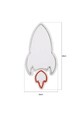 Decoratiune luminoasa LED, Rocket,  Benzi flexibile de neon, DC 12 V, Alb/Rosu