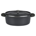 Oala ovala pentru cuptor cu capac Dutch, Greenpan, Featherweights, 25 x 31 cm, 6.2 L, aluminiu turnat