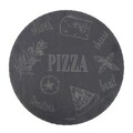 Platou pentru servire pizza Stone, Homla, 30x0.5 cm, ardezie, negru