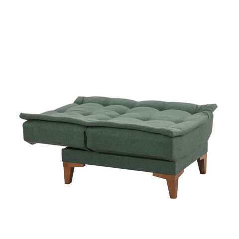 Set canapea extensibilă, Unique Design, 867UNQ1640, Lemn de fag, Verde