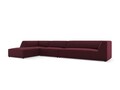 Coltar stanga 5 locuri, Ruby, Micadoni Home, BL, 366x180x69 cm, piele ecologica, bordo