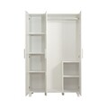 Dulap cu oglinda pentru haine Hedera 2 - White, Vella, 120x48x189 cm