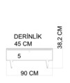 Masuta de cafea CERI1, Gauge Concept, 90x45x38.2 cm, alb/negru