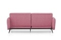 Canapea extensibila Ron Sofabed, Futon, 3 locuri, 190x125 cm, metal, rosu grizzled