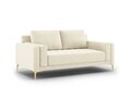 Canapea, Orrino, Mazzini Sofas, 2 locuri, gold legs, 170x94x82 cm, catifea, bej deschis