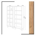 Corp biblioteca, Mod Design, Potenza, 50x162x25 cm, Stejar / Alb