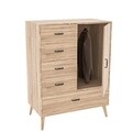 Dulap multifunctional Zevait, Kalune Design, 90x50x120 cm, bej