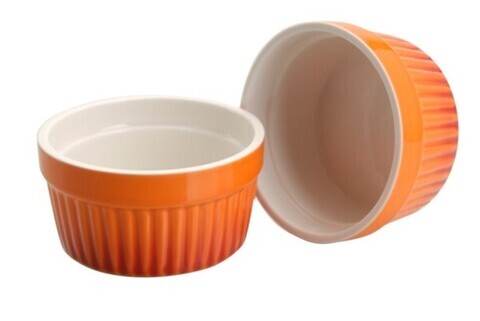 Set 2 vase ramekin Excellent, 200 ml, portelan, portocaliu