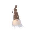 Decoratiune luminoasa Gnome w brown hat, Lumineo, 6x6x20 cm, poliester, maro