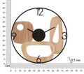 Ceas de perete Mot, Mauro Ferretti, 60 cm, fier/MDF, negru/maro