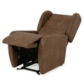 Fotoliu cu recliner electric, 2 motoare, Hercule, L.78 l.102 H.113, stofa, maro