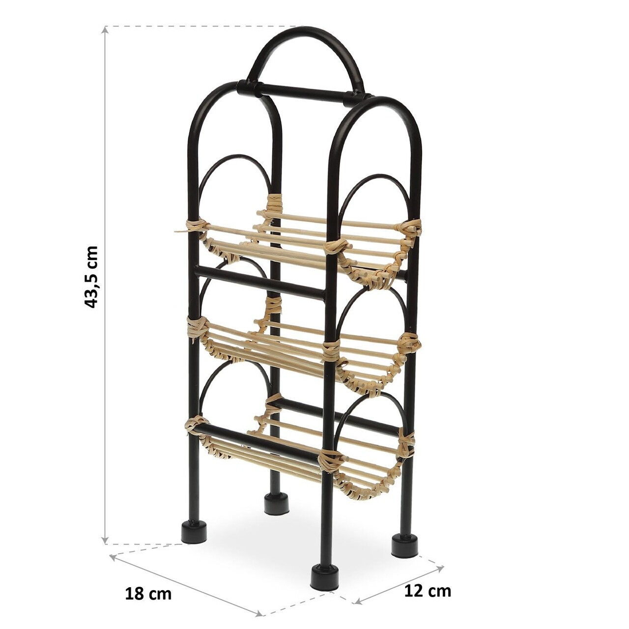 Suport pentru sticle de vin Aliza, Versa, 18 x 12 x 43.5 cm, MDF