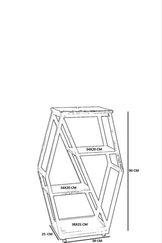 Masuta, Nassre, 1049-2, 38x90x25 cm, Stejar