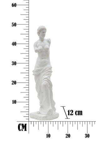 Statueta decorativa, Woman Sculpture, Mauro Ferretti, 14x29 cm, polirasina, alb