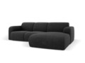 Coltar dreapta 4 locuri, Molino-140, Micadoni Home, 250x170x72 cm, tesatura chenille din poliester, negru