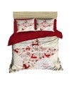 Lenjerie de pat dubla Xmas-461 Pearl Home, 3 piese, amestec bumbac, multicolor