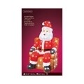 Decoratiune luminoasa Santa, Lumineo, 32x36x60 cm, 100 LED-uri, lumina rece