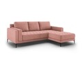 Coltar dreapta, Orrino, Mazzini Sofas, 4 locuri, 242x164x82 cm, catifea, roz