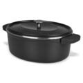 Oala ovala pentru cuptor cu capac Dutch, Greenpan, Featherweights, 25 x 31 cm, 6.2 L, aluminiu turnat