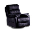 Fotoliu cu recliner, Niron, Trone TV, 80x105x80 cm, Negru