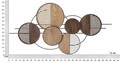 Decoratiune de perete Woody, Mauro Ferretti, 134 x 69.2 cm, fier/MDF, multicolor