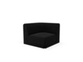 Modul canapea colt 1 loc, Miley, Micadoni Home, BL, 85x85x74 cm, catifea, negru