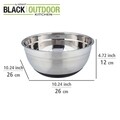 Bol cu baza antiderapanta, Wenko, Aru, 4 L, 26 x 26 x 12 cm, inox/silicon