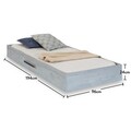 Pat extensibil, Çilek, Trio Pull-Out Bed (90X190), 96x24x194 cm, Multicolor