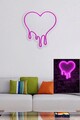 Decoratiune luminoasa LED, Melting Heart, Benzi flexibile de neon, DC 12 V, Roz