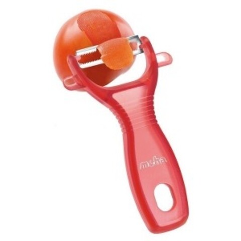 Curatator legume, Moha, Tomato, 13.3 cm, inox/plastic, rosu