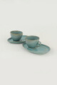 Set cesti de cafea, Keramika, 275KRM1168, Ceramica, Turcoaz