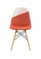 Set 2 scaune Scandinav, Heinner, 52x47x82 cm, lemn, coral