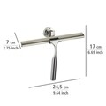 Racleta cu suport autoadeziv, Wenko, Bovino Power-Loc®, 24.5 x 17 x 7 cm, inox