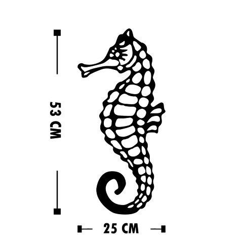 Decoratiune de perete, Seahorse, Tanelorn, 25x53 cm, metal