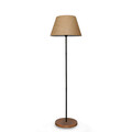 Lampadar PWL-1082, Pakoworld, 36x36x145 cm, 1 x E27, textil/MDF, negru/maro/bej