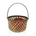 Cos pentru fructe Bamboo, Versa, 28.5 x 28.5 x 35 cm, lemn de brad, gri